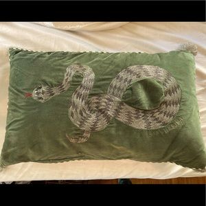 Harry potter Slytherin pillow authentic with zipper 25 in L, 15 inch in width OK